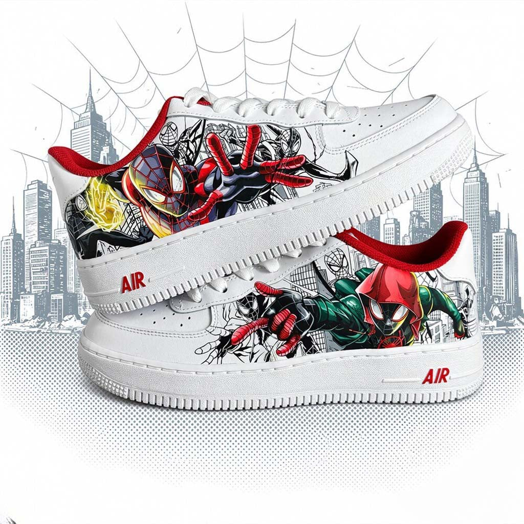 2026 Miles Morales Spider Man Sneakers Miles Morales Merch Birthday Gift For Husband - Merchluma
