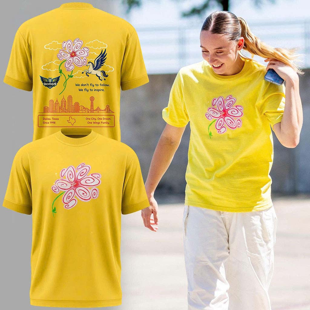 Dallas Wings S Flower Graphic T-Shirt 2026 Dallas Wings Merch Gift For Basketball Fans - Merchluma