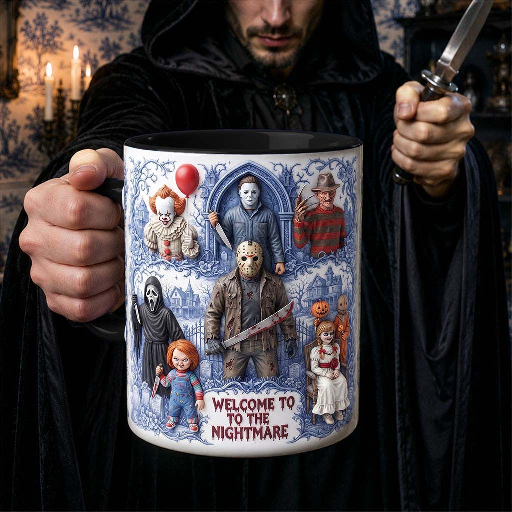 Horror Characters Welcome To The Nightmare Mug Halloween Cup Best Gifts For Horror Lovers - Merchluma