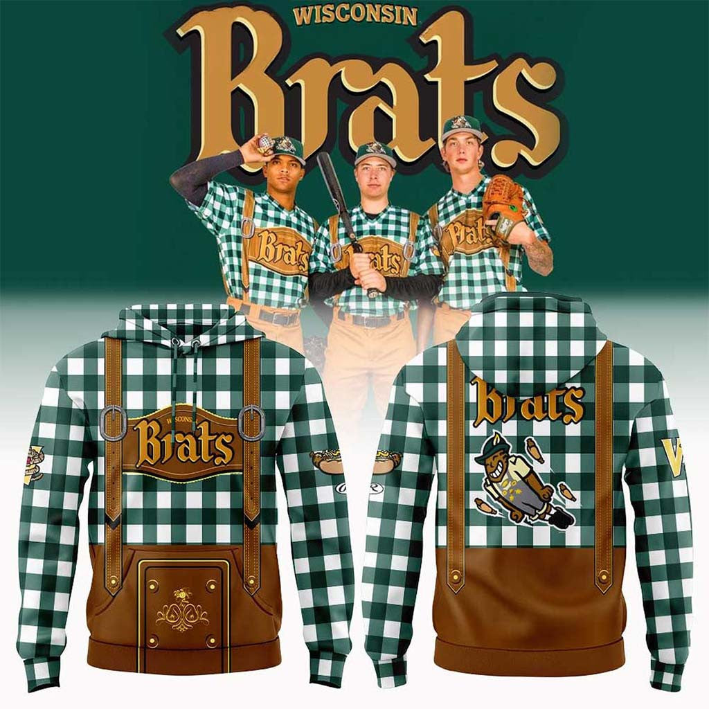 Wisconsin Brats Rawlings Replica Hoodie Wisconsin Brats Merch Gift Idea For Baseball Fans - Merchluma
