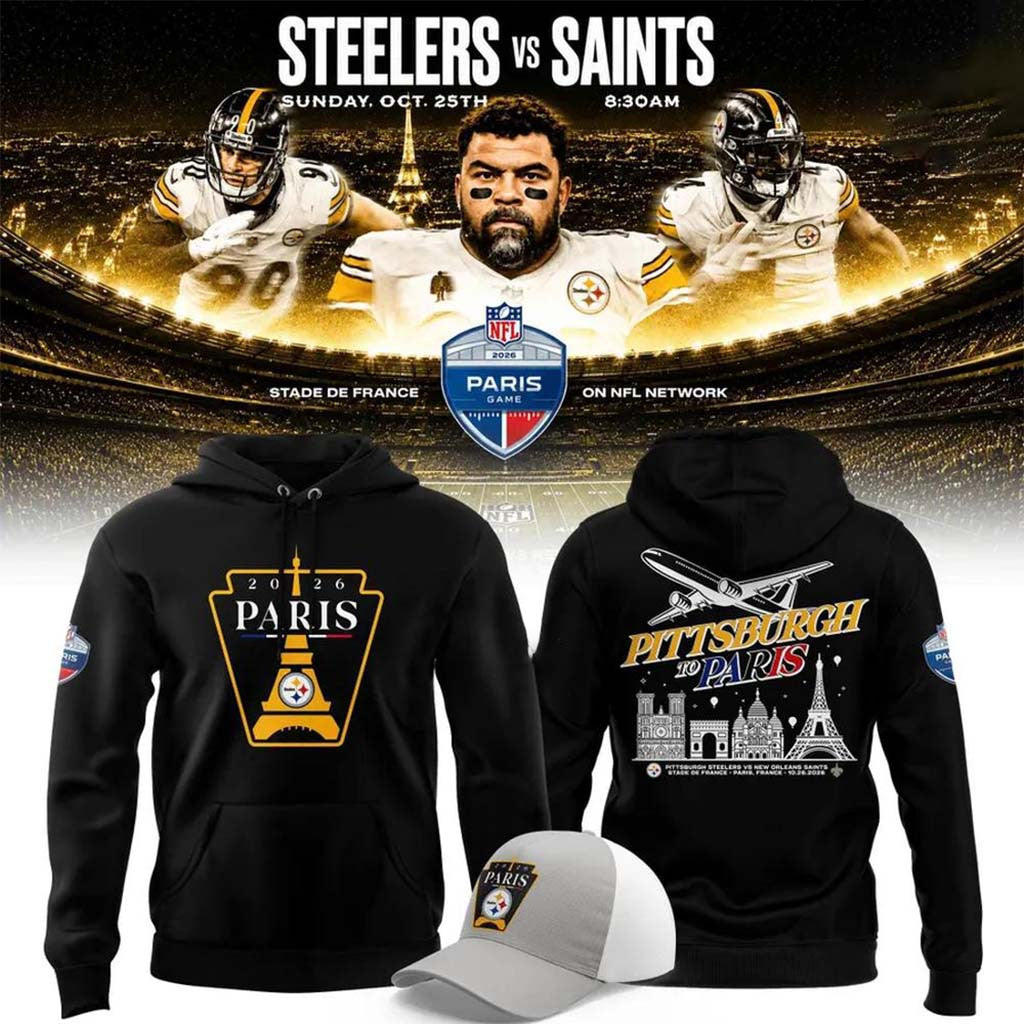 Pittsburgh Steelers Merch 2026 Paris Game Collection Hoodie Best Gift For Football Lovers - Merchluma