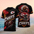 Kansas City Chiefs Native American Chief Helmet Football Graphic Shirt KC Chiefs Merch Gifts - Merchluma