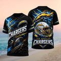 Los Angeles Chargers Lightning Bolt Helmet Football Graphic Shirt LA Chargers Merch Fan Gifts - Merchluma