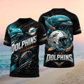 Miami Dolphins Football Aquatic Dolphin Helmet Shirt Miami Dolphins Merch Gift For Football Fan - Merchluma
