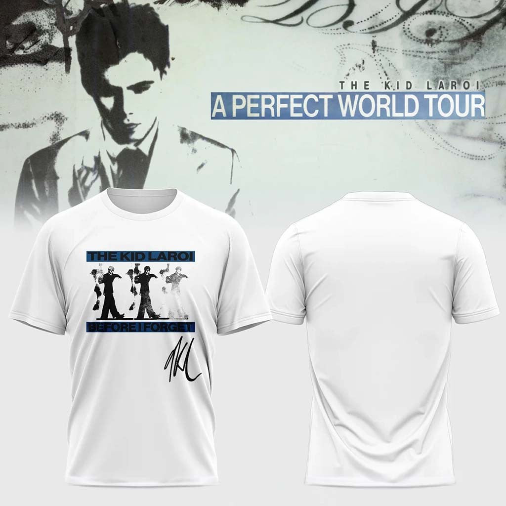 The Kid Laroi Merch 2026 A Perfect World Tour T-Shirt Before I Forget Shirt Gift For Music Fans - Merchluma