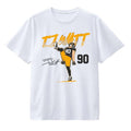 TJ Watt Pose Signature Pittsburgh Steelers T-Shirt #90 TJ Watt Merch Gift For Football Lovers - Merchluma