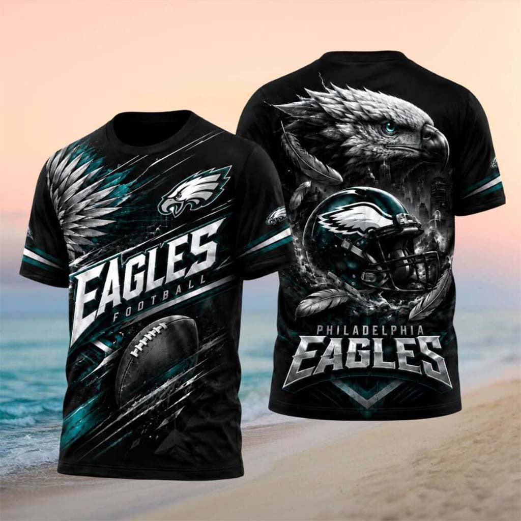 Philadelphia Eagles Football American Eagle Helmet Shirt Eagles Merch Gift for Game Day - Merchluma