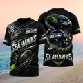 Seattle Seahawks Football Fierce Hawk Helmet Shirt Seattle Seahawks Merch Gift For Fans - Merchluma