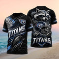 Tennessee Titans Football Raccoon Mascot Graphic T-Shirt Titans Football Merch Fan Gifts - Merchluma