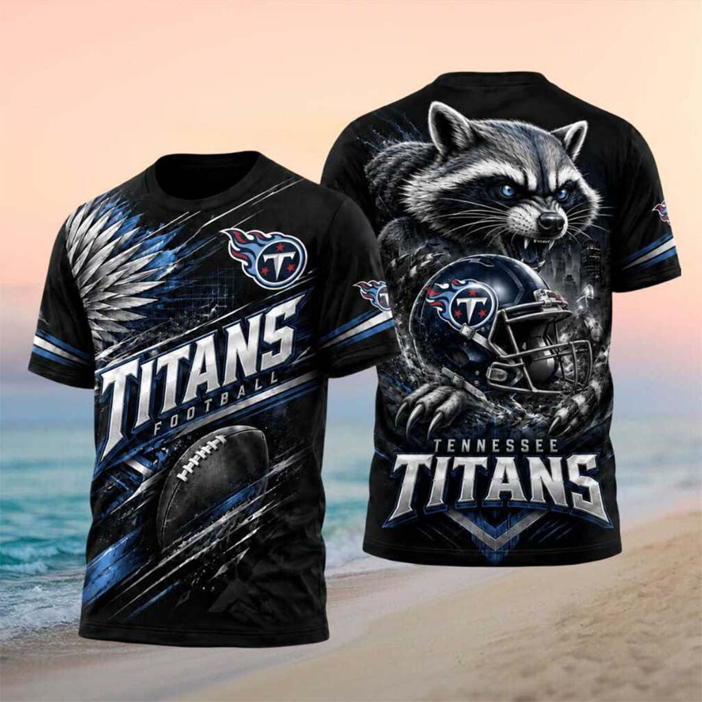Tennessee Titans Football Raccoon Mascot Graphic T-Shirt Titans Football Merch Fan Gifts - Merchluma