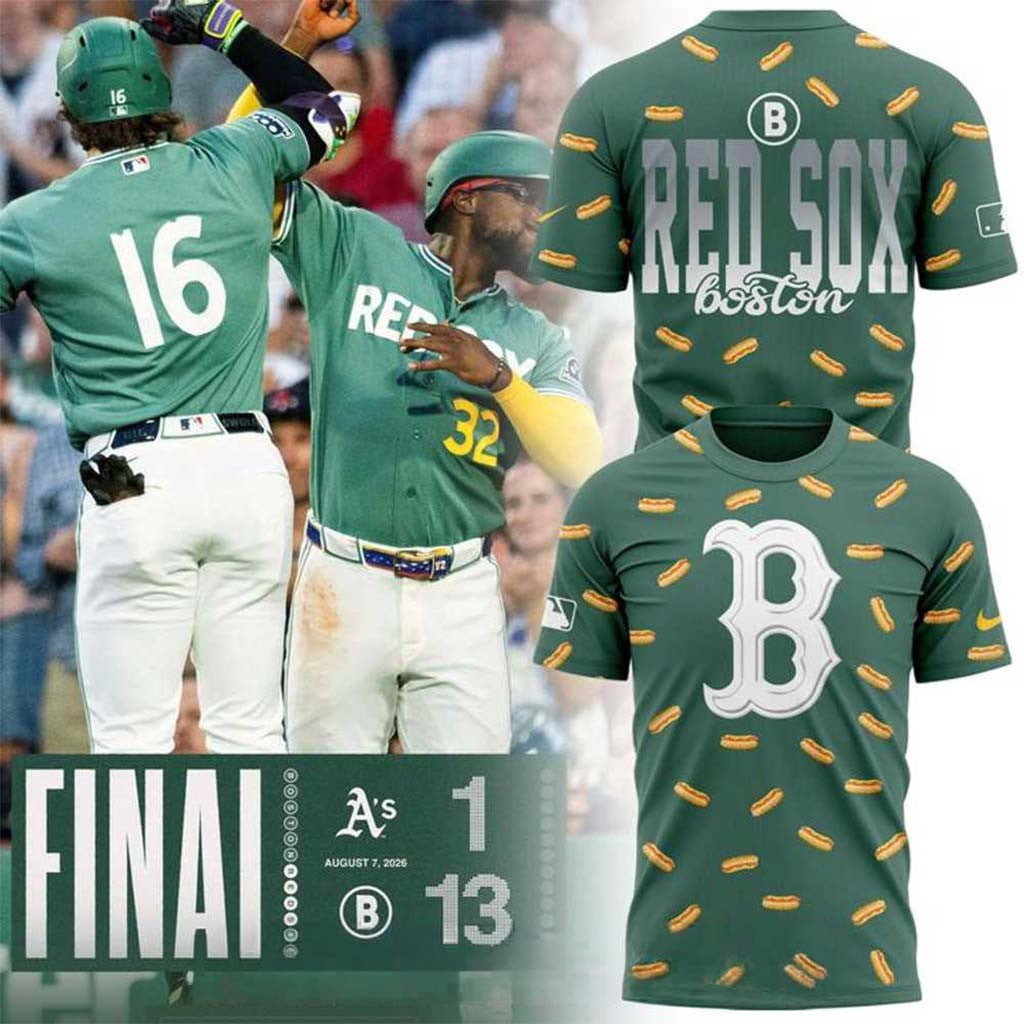 Boston Red Sox City Connect Hot Dog 2026 Shirt Red Sox Merch Gifts For Baseball Lovers - Merchluma