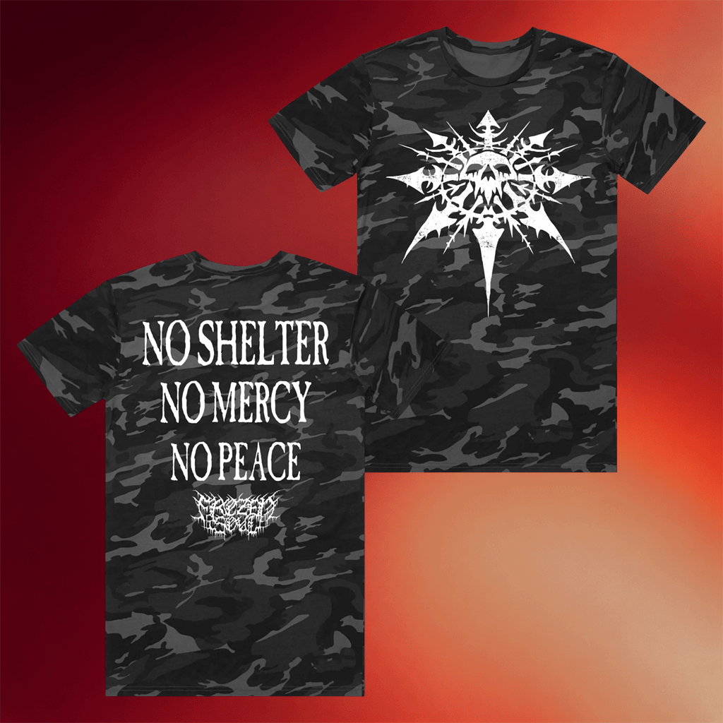 Frozen Soul Merch 2026 No Shelter No Mercy No Peace Camo Shirt Gifts For Brothers - Merchluma
