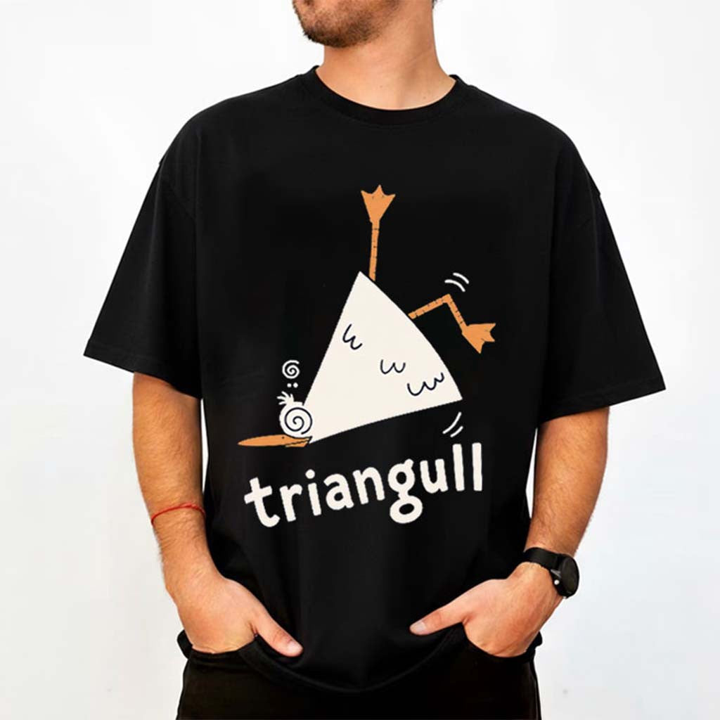 Triangull Triangle Seagull Bird Pun Cute Animal Wordplay T-Shirt Funny Shirt Gift For BFF - Merchluma