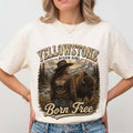 Yellowstone Bison Girl Born Free T-Shirt Western Cowgirl Outfits Best Gift For Sisters - Merchluma