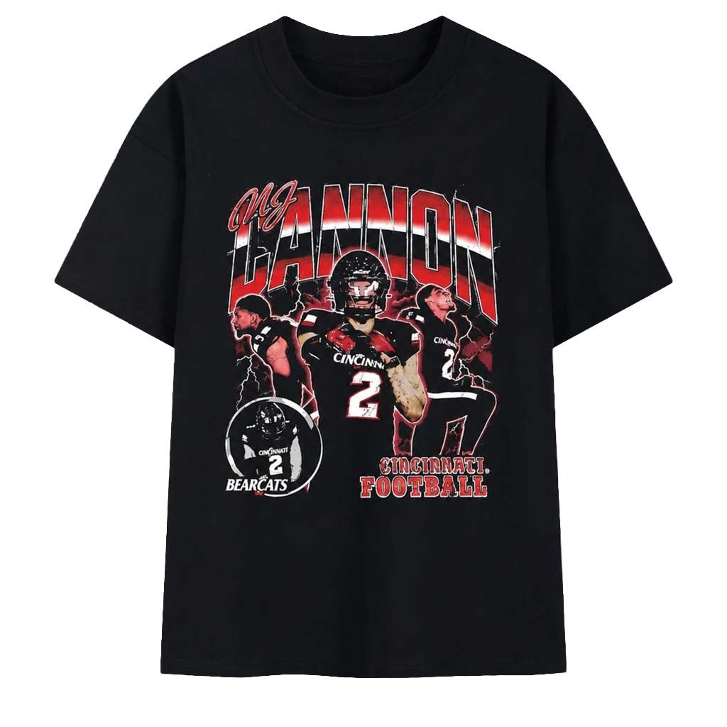 Cincinnati Bearcats Merch MJ Cannon Illustration Cincinnati Bearcats T-Shirt Gifts For Fans - Merchluma