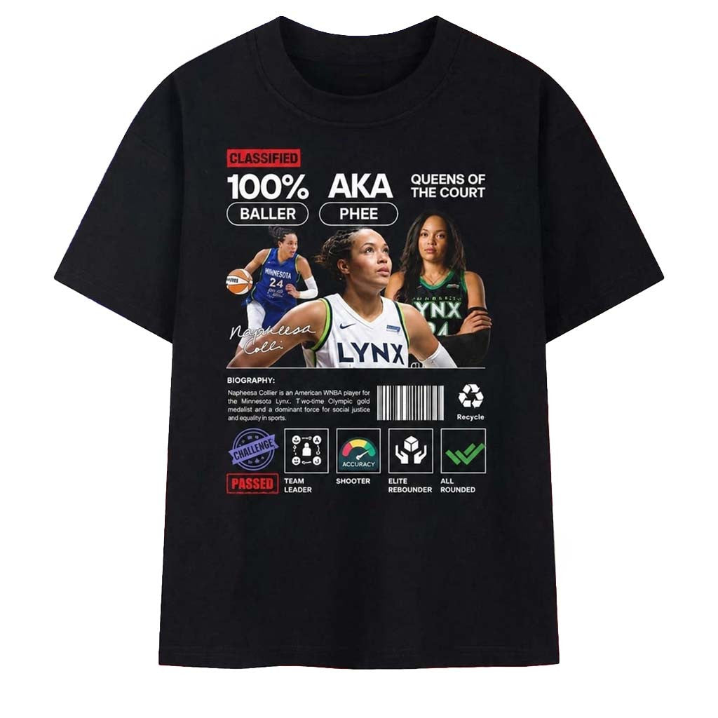 Napheesa Collier Phee Minnesota Lynx Queens Of The Court T-Shirt Minnesota Lynx Merch Fan Gear - Merchluma