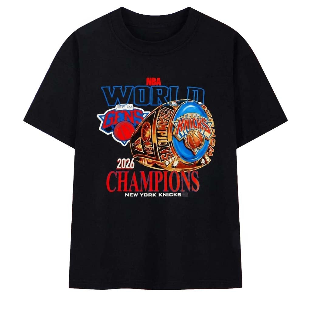 NY Knicks Merch World Pour Les Gens 2026 Champions New York Knicks T-Shirt Gifts For Fans - Merchluma
