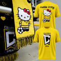 Hello Kitty X Columbus Crew Yellow Soccer T-Shirt Cute Game Day Shirt Columbus Crew Merch - Merchluma