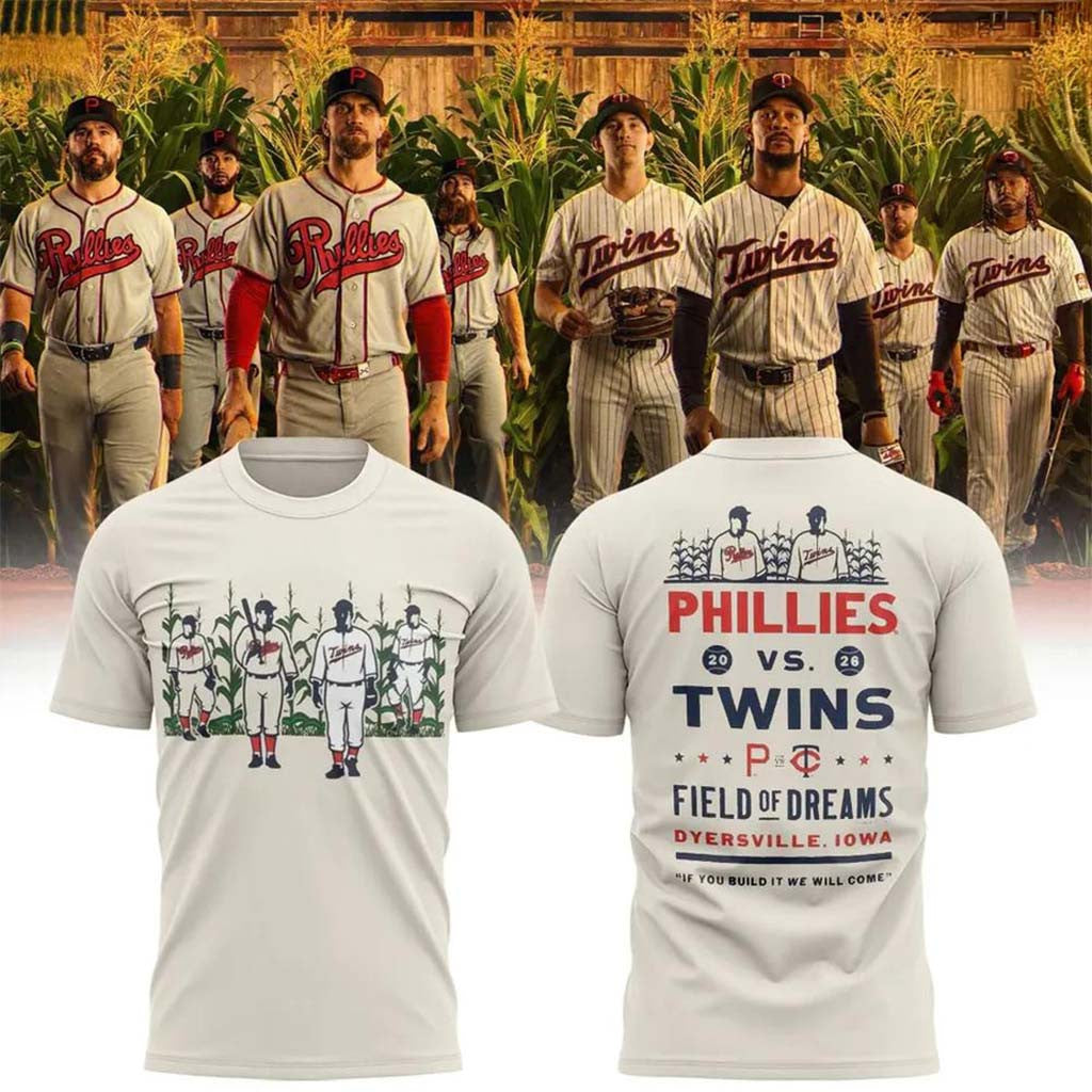 Phillies Vs Twins 2026 Field of Dreams Game T-Shirt Gifts For Baseball Lovers - Merchluma