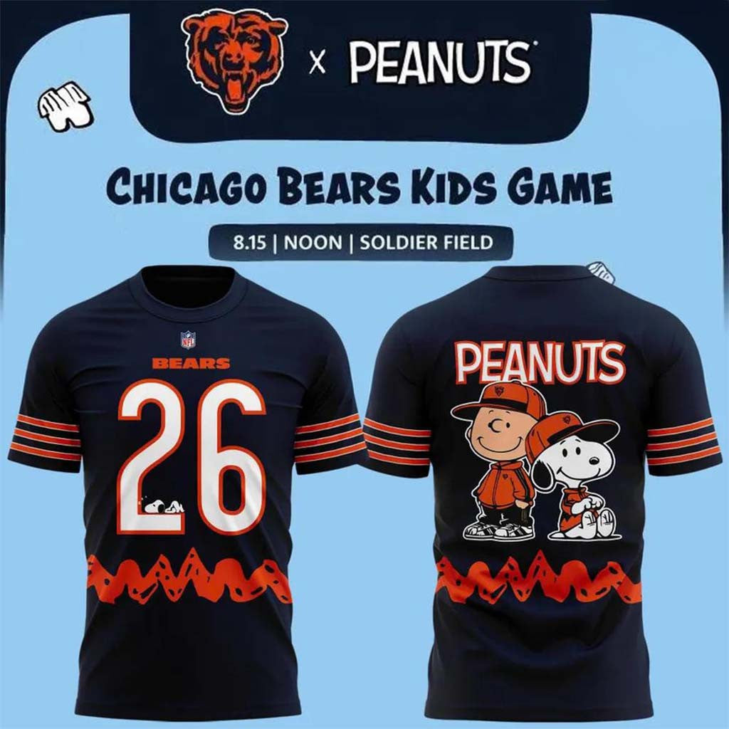 Chicago Bears X Peanuts Kids Game 2026 T-Shirt Chicago Bears Merch Gift For Football Fans - Merchluma