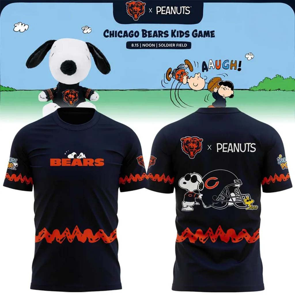 Chicago Bears X Peanuts Kids Game 2026 T-Shirt Game Day Shirt Chicago Bears Merch Fan Gifts - Merchluma