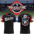 Chicago White Sox X Police And Fire Night 2026 T-Shirt Chicago Baseball Merch Gift For Dad - Merchluma