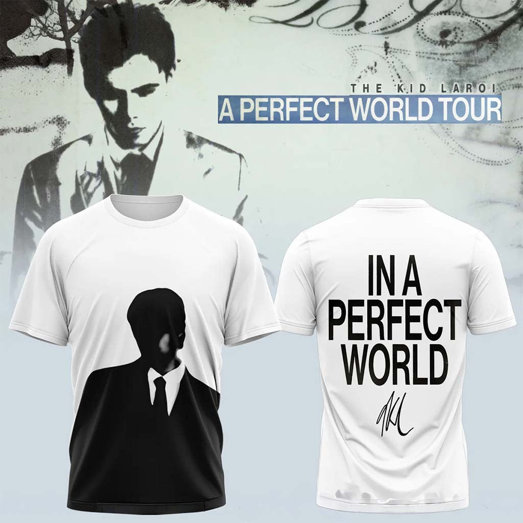 The Kid Laroi A Perfect World Tour 2026 T-Shirt The Kid Laroi Merch Gifts For Music Lovers - Merchluma