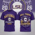 LSU Tigers Road to Glory 2026 Football Champions Shirt LSU Tigers Merch Gifts For Brother - Merchluma