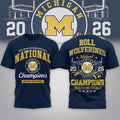 Michigan Wolverines Road to Glory 2026 Football Champions Shirt Wolverines Merch Fans Gifts - Merchluma