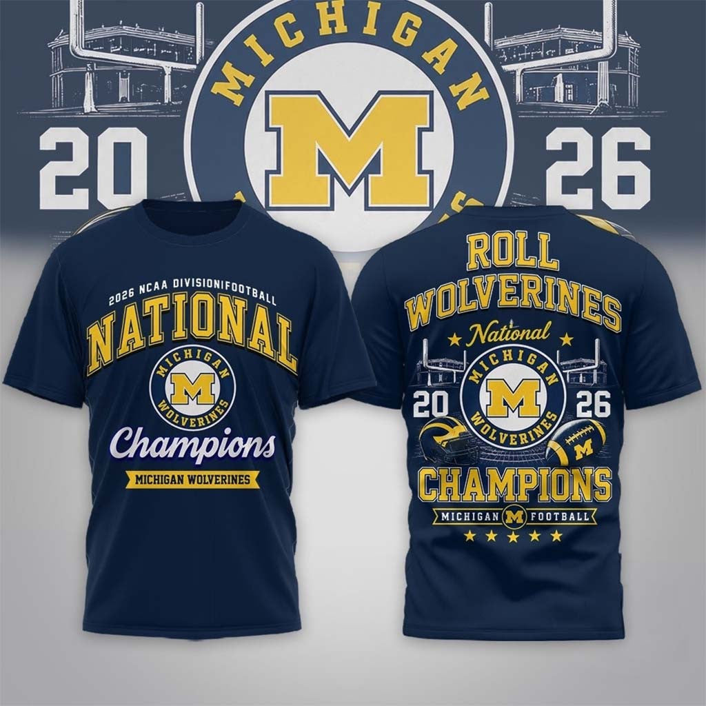 Michigan Wolverines Road to Glory 2026 Football Champions Shirt Wolverines Merch Fans Gifts - Merchluma
