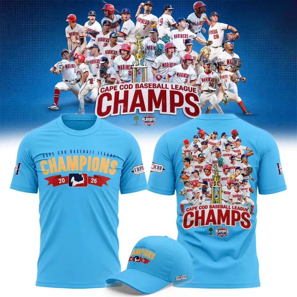 Harwich Mariners Merch 2026 Cape Cod Baseball League Champions T-Shirt Gift For Father In Law - Merchluma