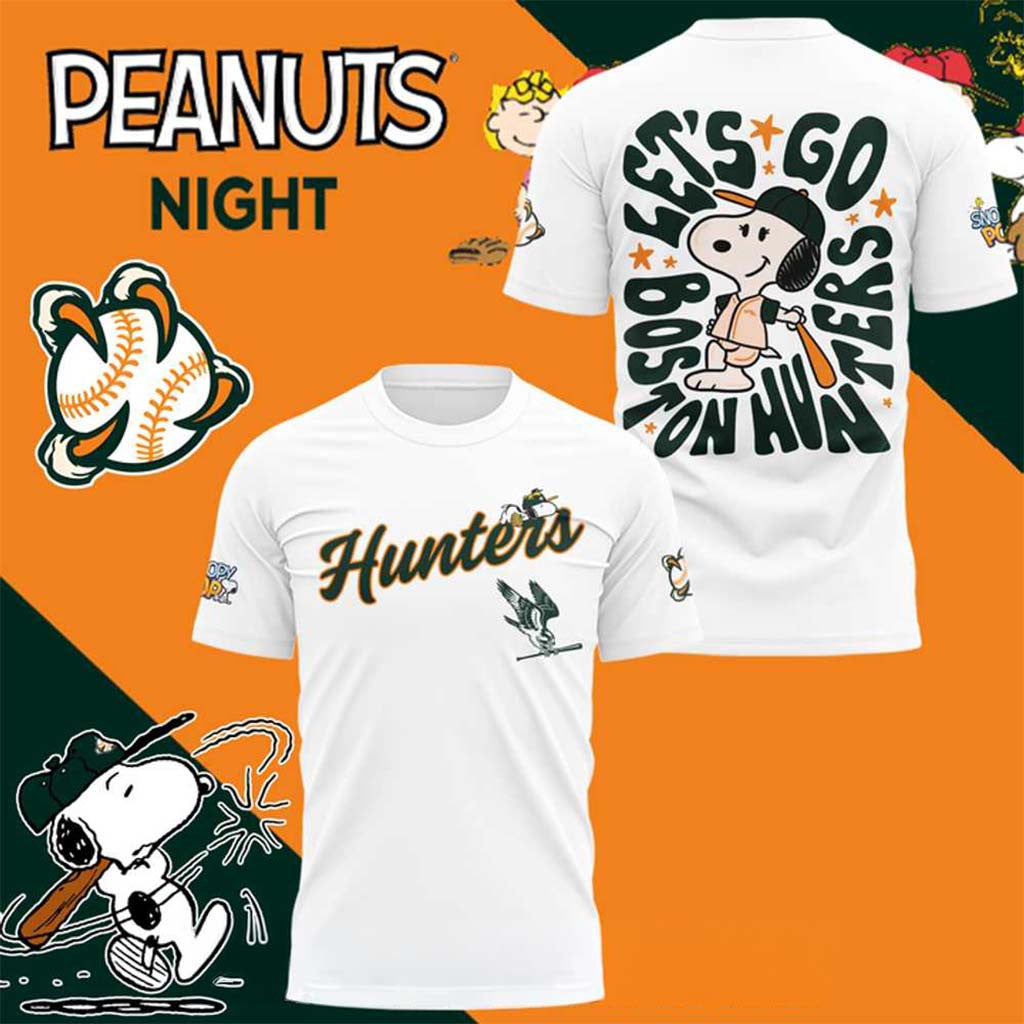 Boston Hunters WPBL x Peanut Night 2026 Shirt Hunters Merch Gifts For Baseball Fans - Merchluma