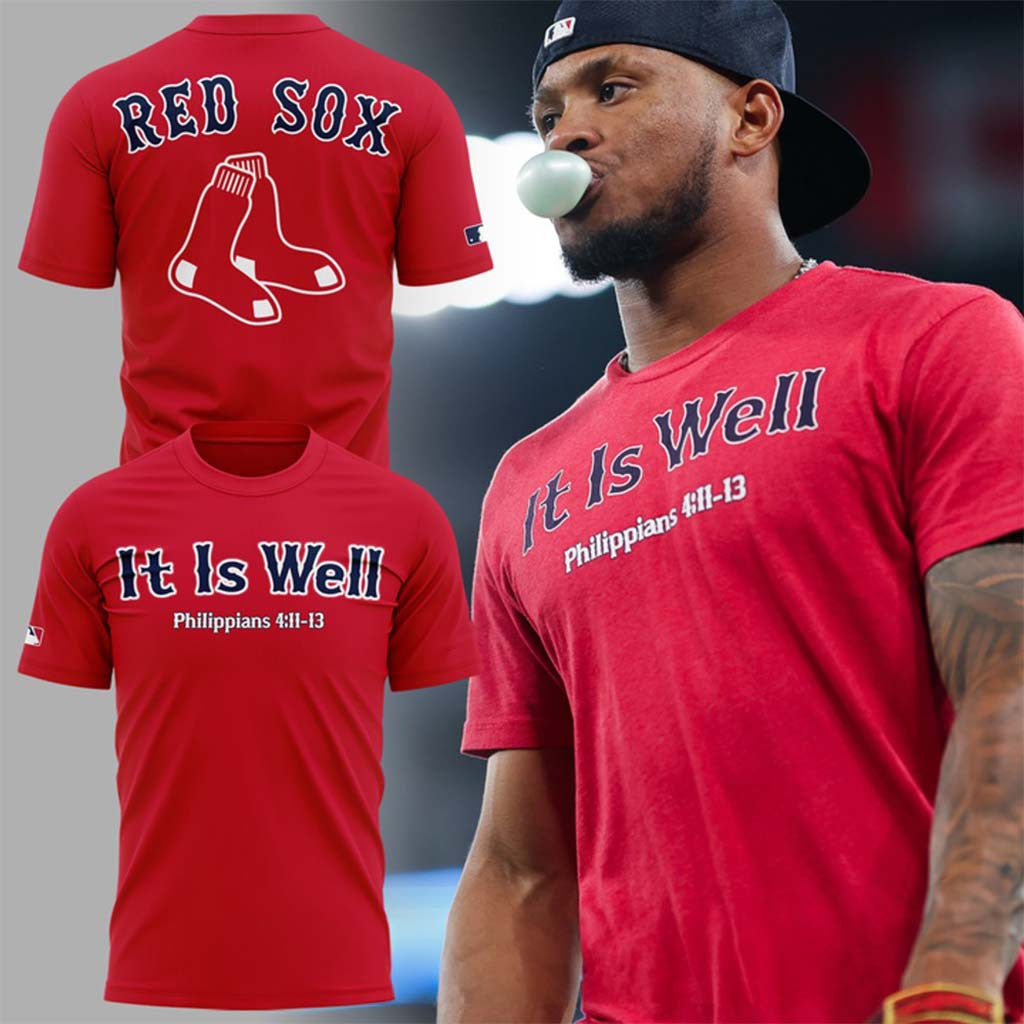 Boston Red Sox x It Is Well 2026 Shirt Red Sox Merch Best Gifts For Baseball Lovers - Merchluma