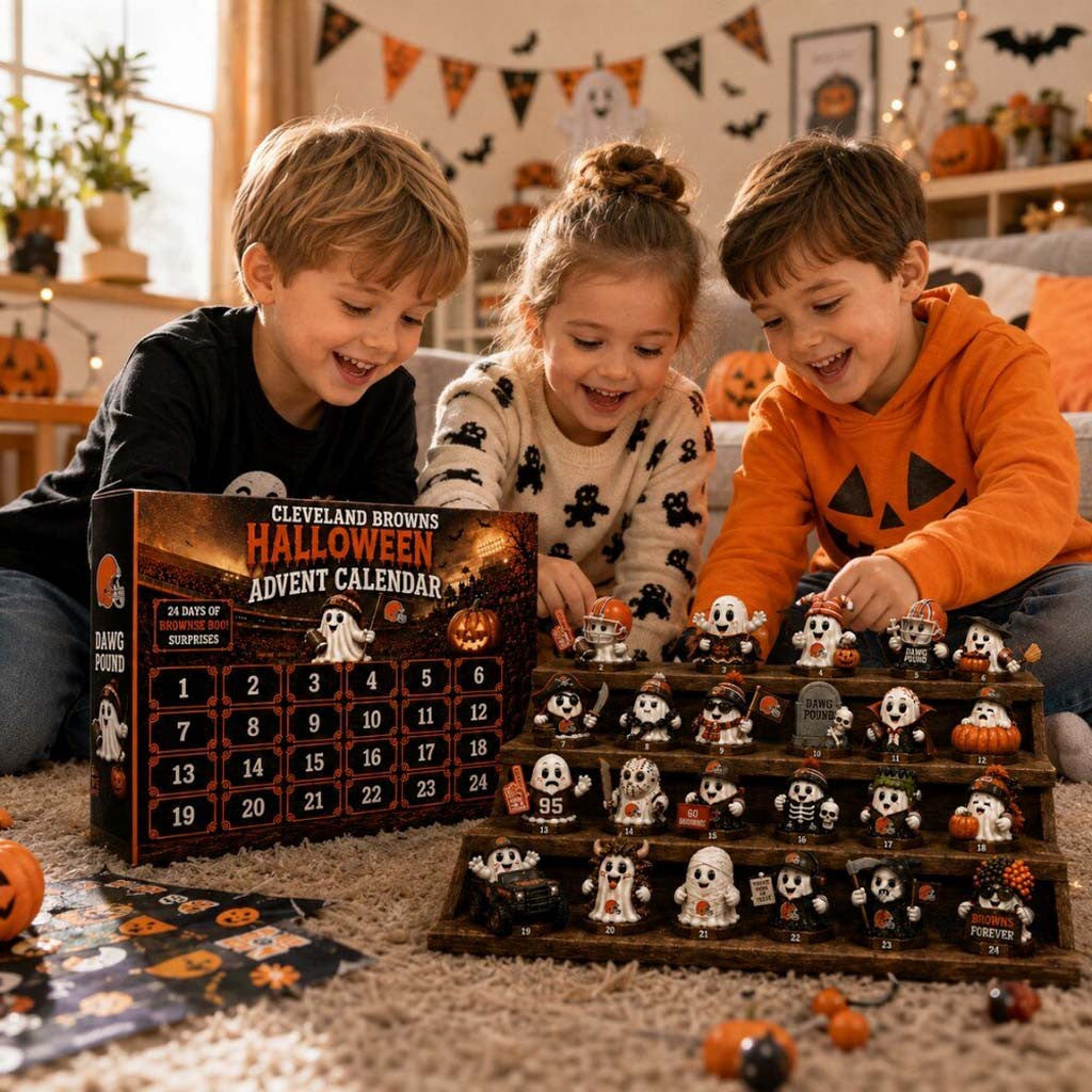 Cleveland Browns Halloween Advent Calendar 24 Days Of Brownie Boo Surprises Halloween Gifts - Merchluma