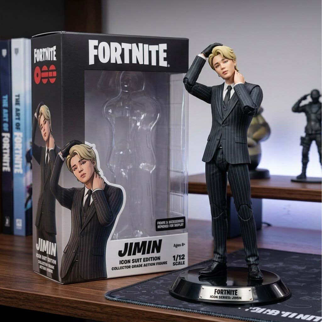 Fortnite x JIMIN BTS Collector Grade Action Funko Pop BTS Merch Display Room Decor Gifts For Fan - Merchluma