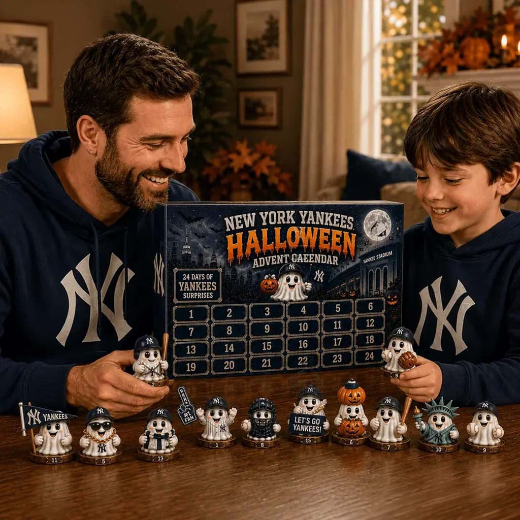 New York Yankees Halloween 2026 Advent Calendar Cute Ghost Countdown Calendar Yankees Merch - Merchluma