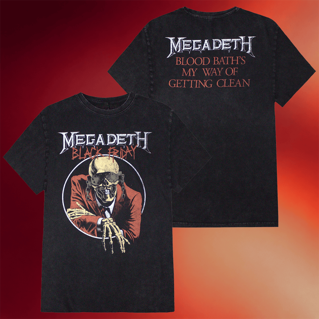 Megadeth Merch Black Friday Megadeth Wash Shirt Birthday Gift For Dad - Merchluma