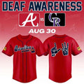 Atlanta Braves Deaf Awareness Night 2026 Special Baseball Jersey Braves Merch Gifts For Fans - Merchluma