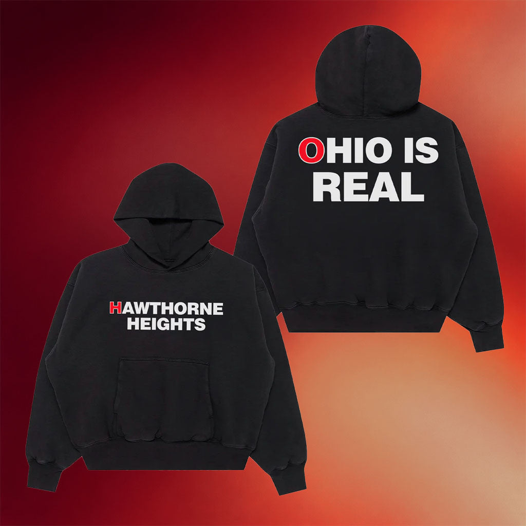 Hawthorne Heights Merch Hawthorne Heights Hate Hoodie Ohio Is Real Hoodie Gifts For Him - Merchluma