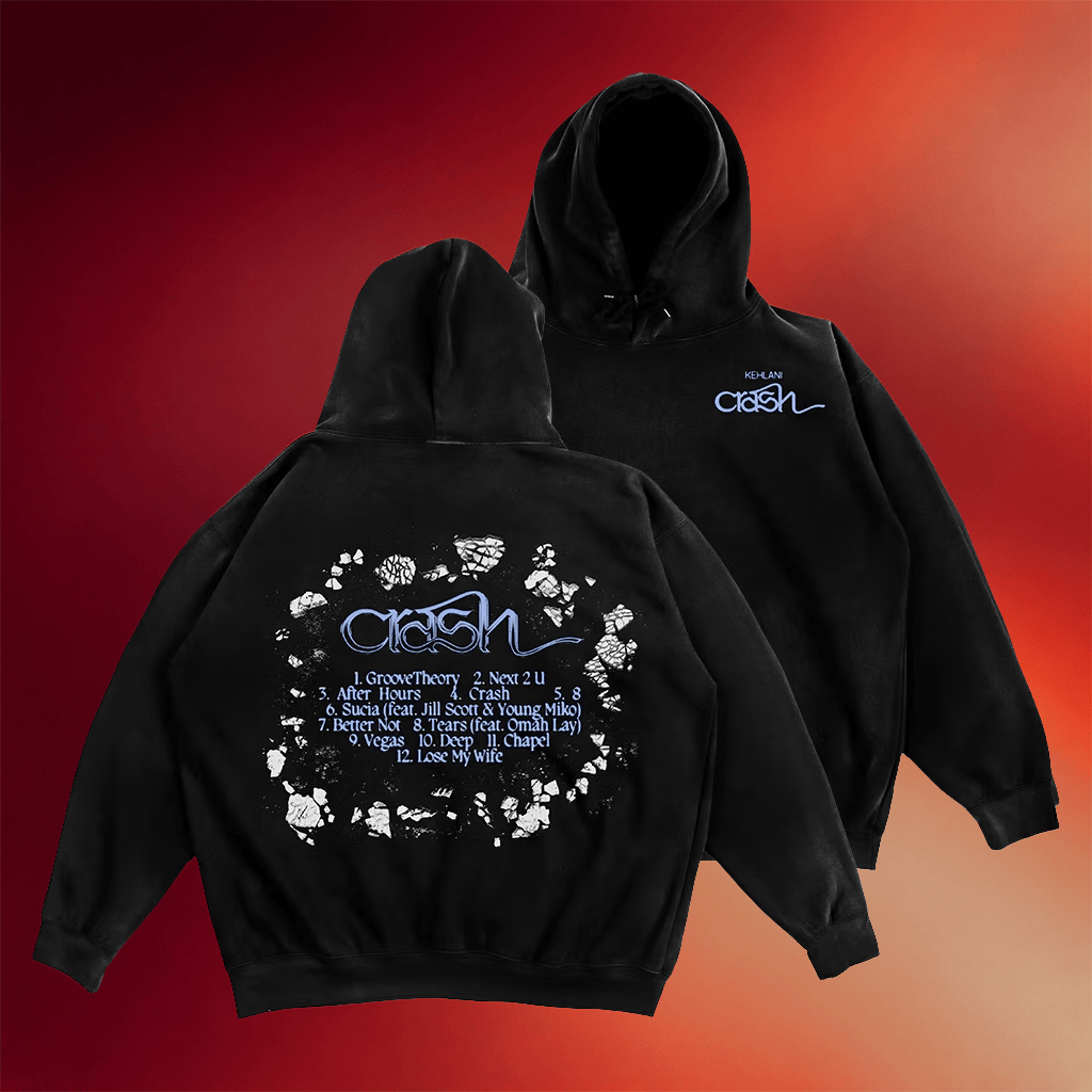 Kehlani Merch Crash 2024 tour hooded drawstring pocket - Merchluma