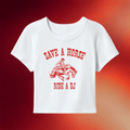 Two Friends Merch 2026 Save A Horse Ride A DJ White Crop Top Best Gift For Her - Merchluma