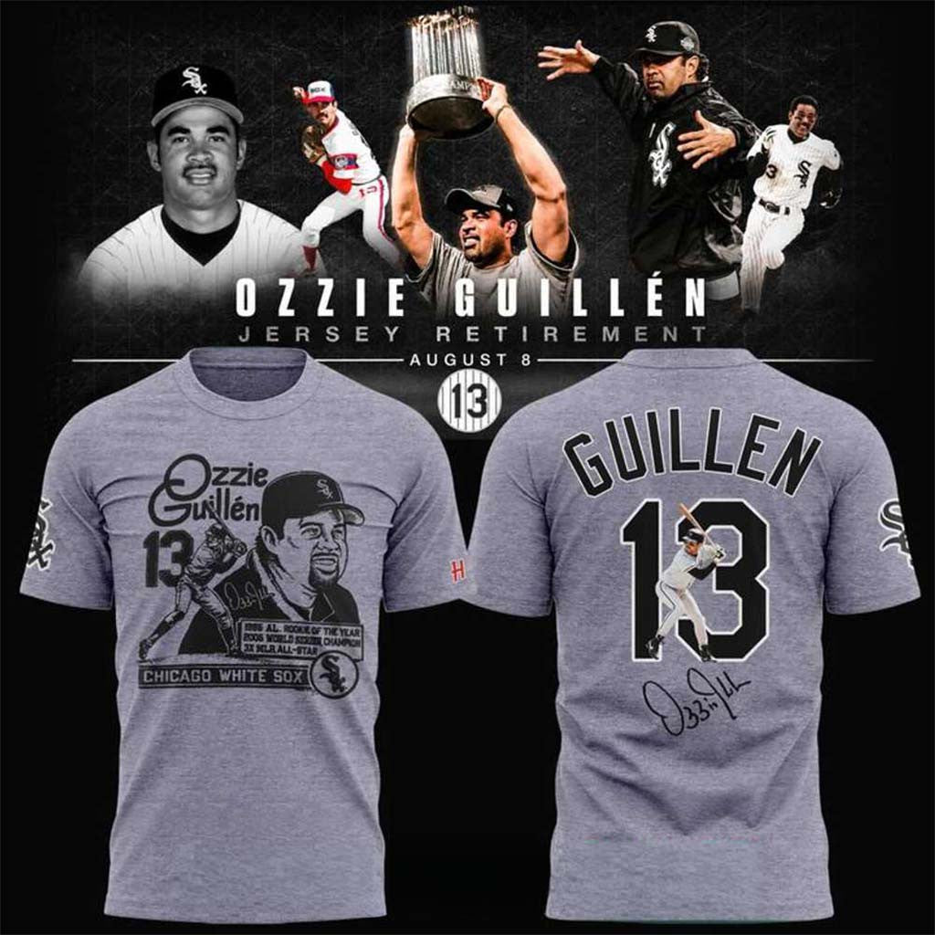 Chicago White Sox #13 Ozzie Guillen Jersey Retirement Shirt White Sox Merch Gifts For Him - Merchluma