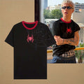 Marvel Spider Man Web Print Ringer T-Shirt Spider Man Merch Gifts For Boyfriend - Merchluma