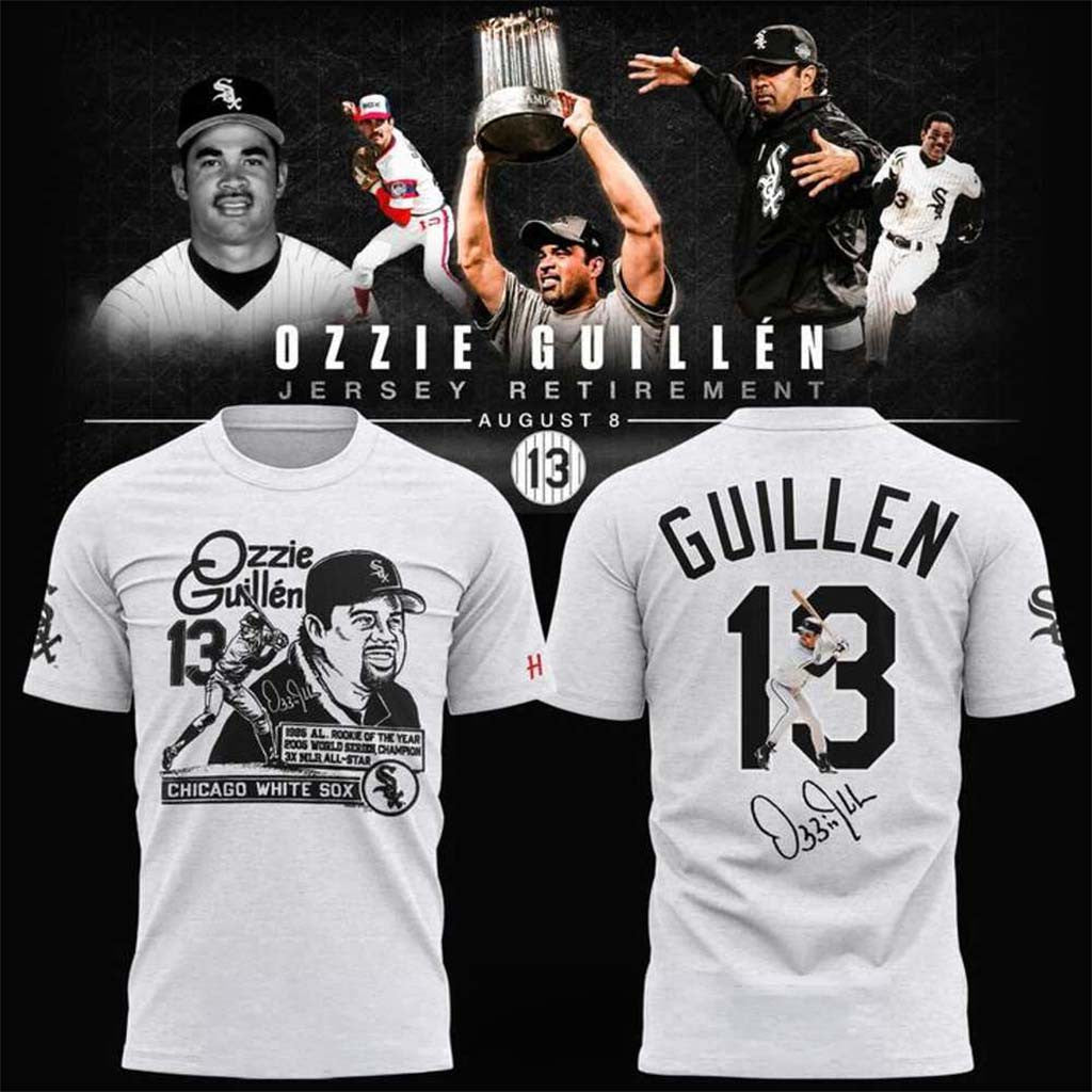Chicago White Sox #13 Ozzie Guillen Retirement Shirt Chicago White Sox Merch Gifts For Fans - Merchluma