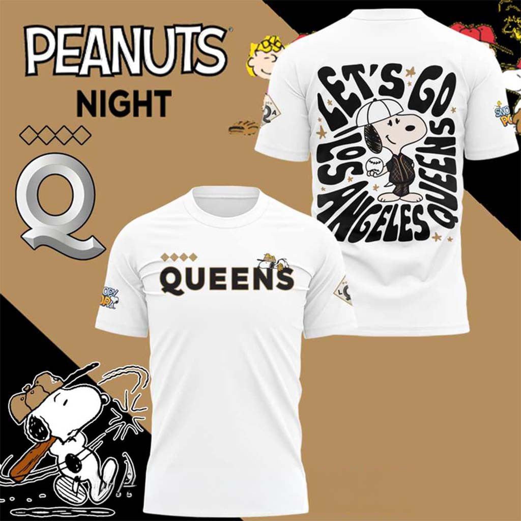 Los Angeles Queens WPBL x Peanut Night 2026 Shirt LA Queens Merch Best Gifts For Baseball Fans - Merchluma