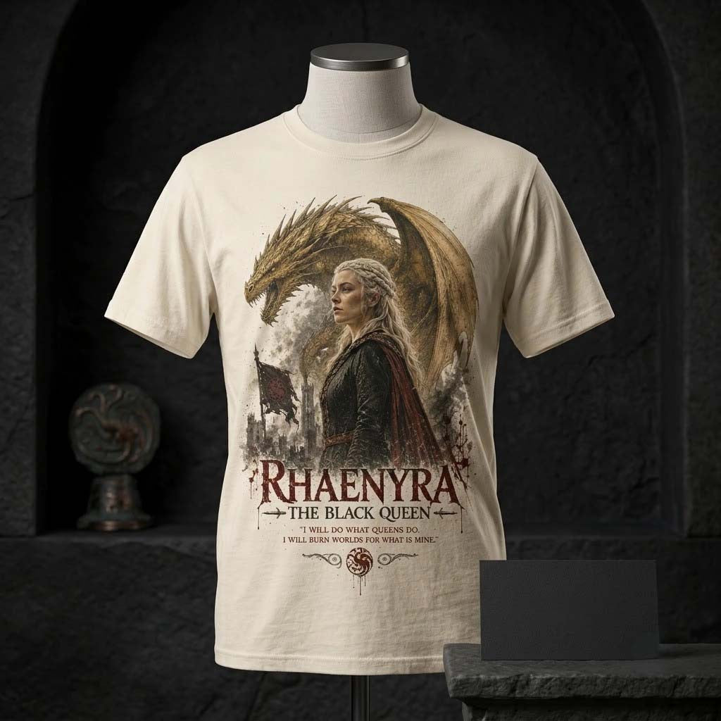 Rhaenyra Targaryen The Black Queen House Of The Dragon T-Shirt Rhaenyra Targaryen Merch - Merchluma