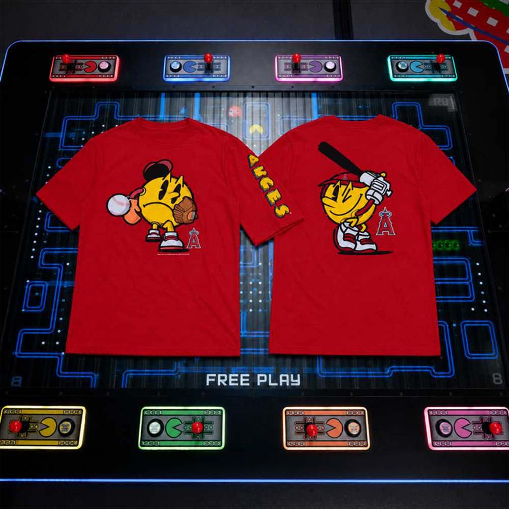 Los Angeles Angels x Pac-Man Retro Gaming 2026 Shirt LA Angels Merch Fans Gifts - Merchluma