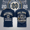 Notre Dame Fighting Irish Road to Glory 2026 Football Champions Shirt Fighting Irish Merch - Merchluma