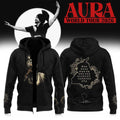 Diljit Dosanjh Merchandise AURA World Tour Signature Zip Hoodie Gifts For Boyfriend - Merchluma