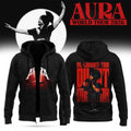 Diljit Dosanjh Merchandise AURA World Tour Signature Zip Hoodie Music Fan Clothing - Merchluma